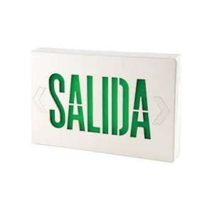 ROTULO DE SALIDA VERDE 120/277 EZXTEU2GWEM UL 2 CARAS