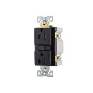 TOMA ROYAL DOBLE GFCI TRSGF15BK 15A 120V DECOR NEGRO EATON